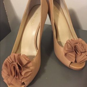💗 Nude Peep-toe Heels! Size 6.5